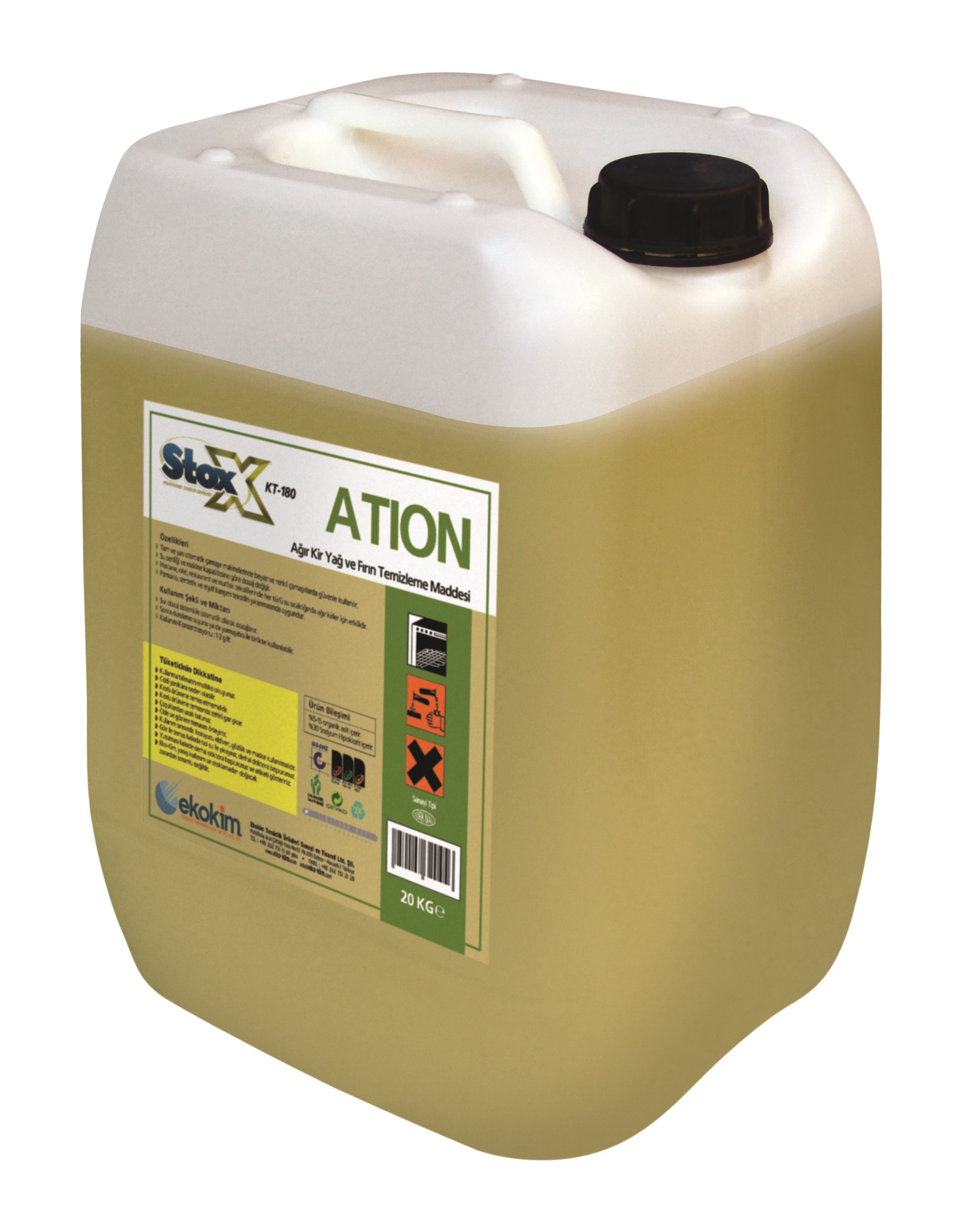 Stox Ation Bakterist Ağır Kir ve Yağ Sökücü Sıvı Temizleyici - 20 LT