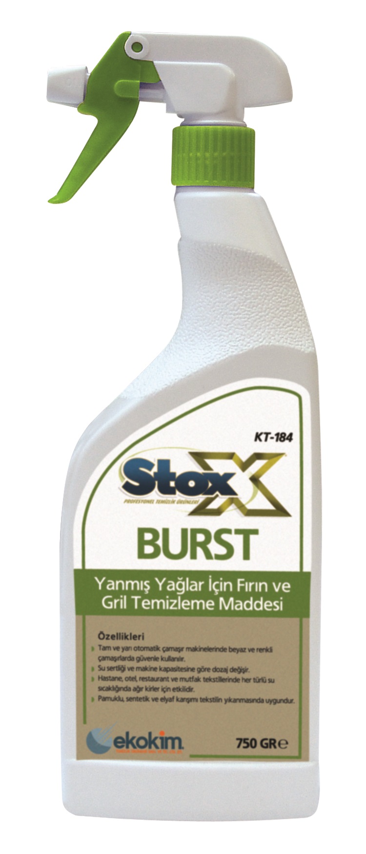 Stox Burst Fırın, Grill, Yanmış ve Karbonlaşmış Yağ Çözücü (Sıcak Yüzeyler İçin) - 750 ML