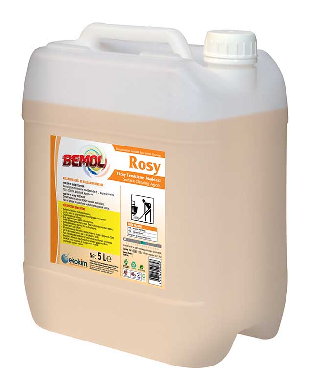 Bemol Rosy Gül Kokulu Yüksek Parfümlü Yüzey Temizleyici - 5 LT