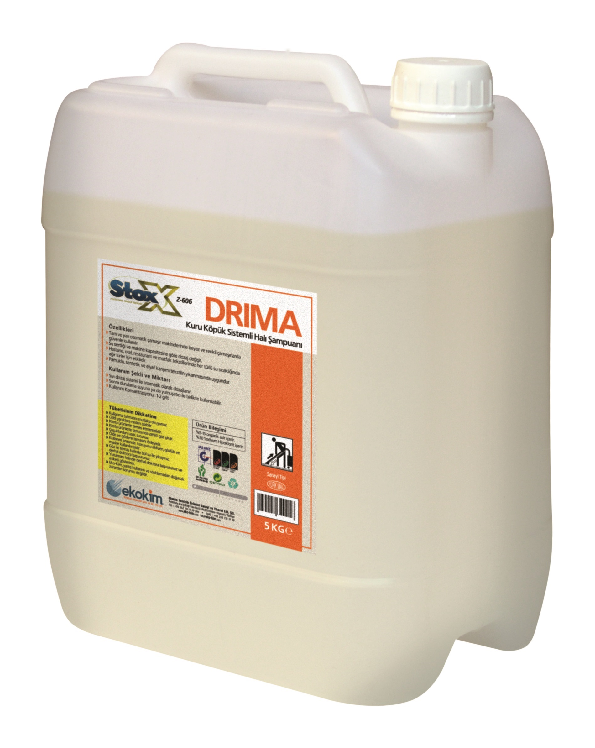 Stox Drima Kuru Köpük Sistemli Halı Şampuanı - 5 LT