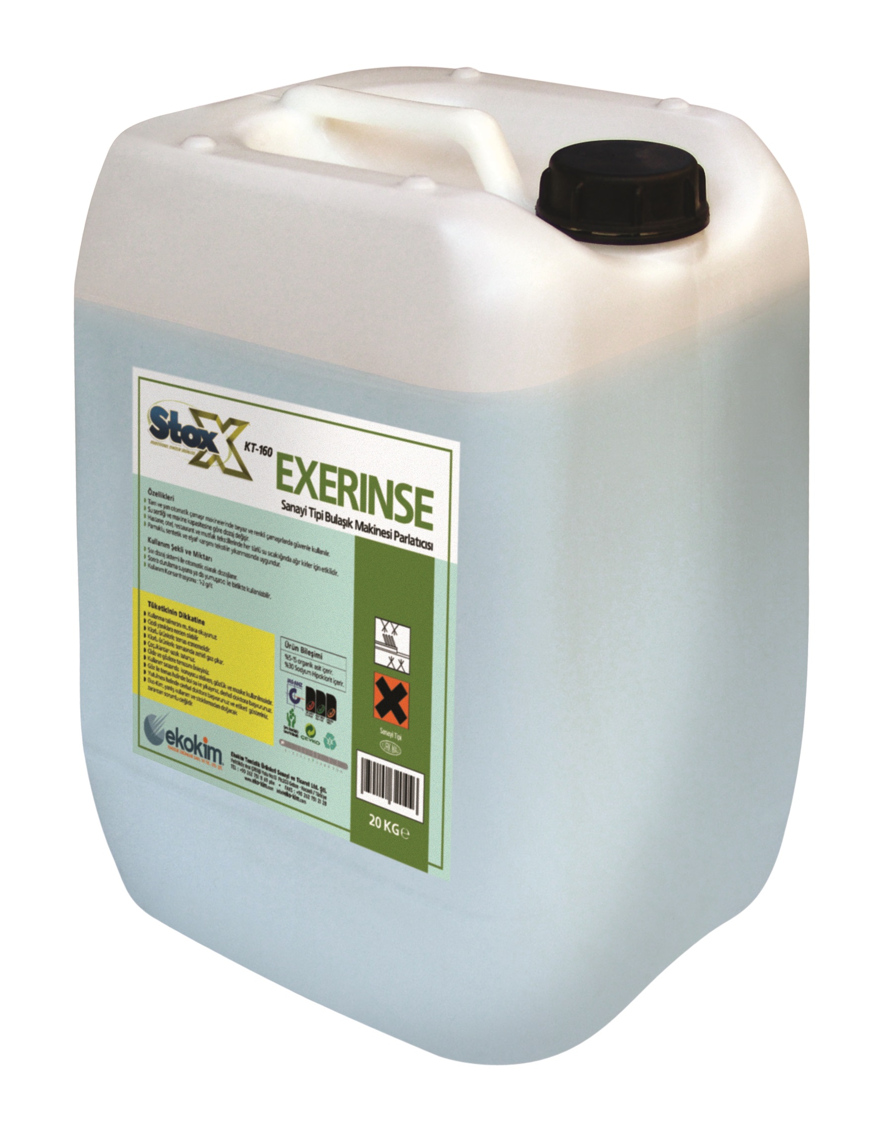Stox Exerinse Endüstriyel Bulaşık Makineleri için Ekstra Durulama Maddesi - 20 LT