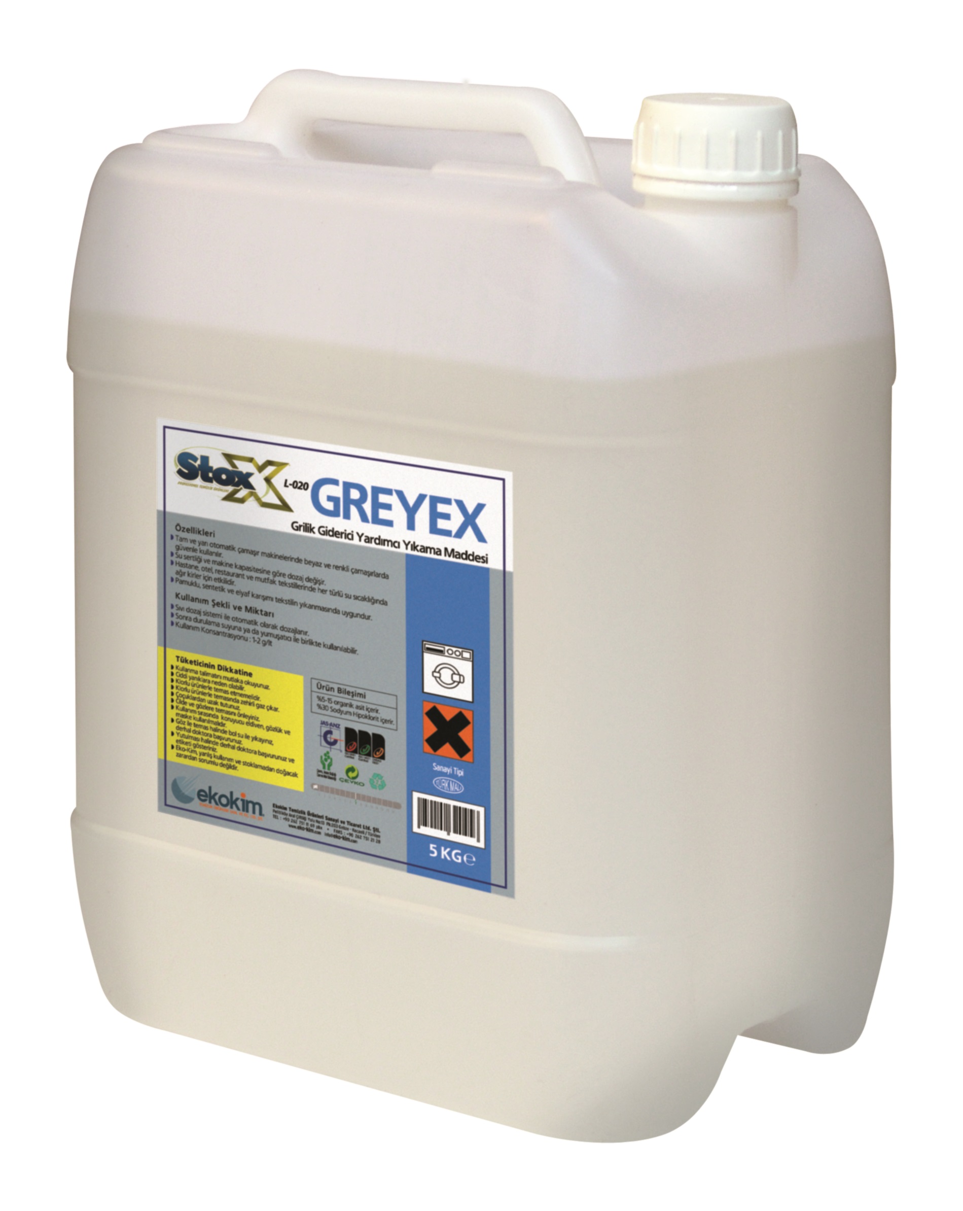 Stox Greyex Grilik Giderici Yardımcı Yıkama Maddesi - 5 LT