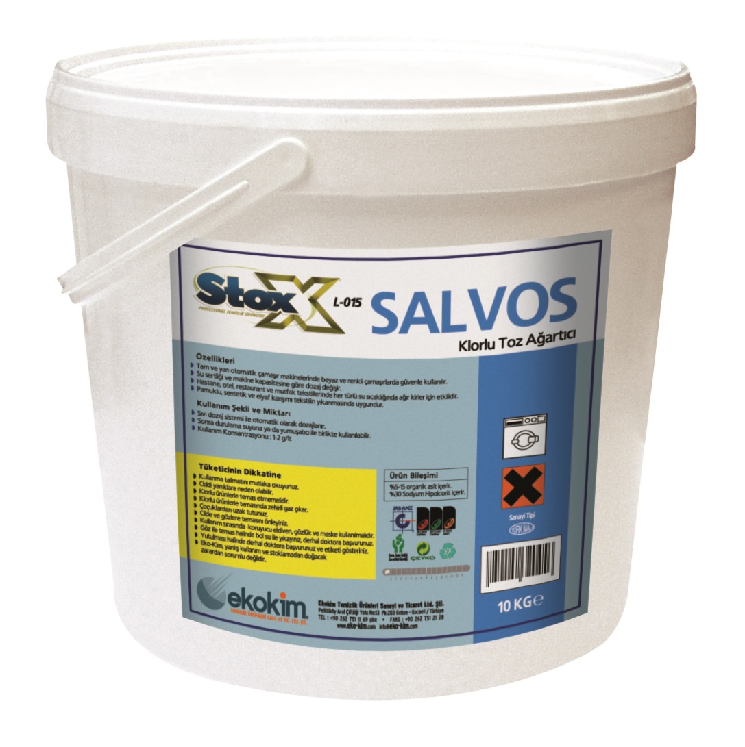 Stox Salvos Klorlu Toz Ağartıcı - 10 KG