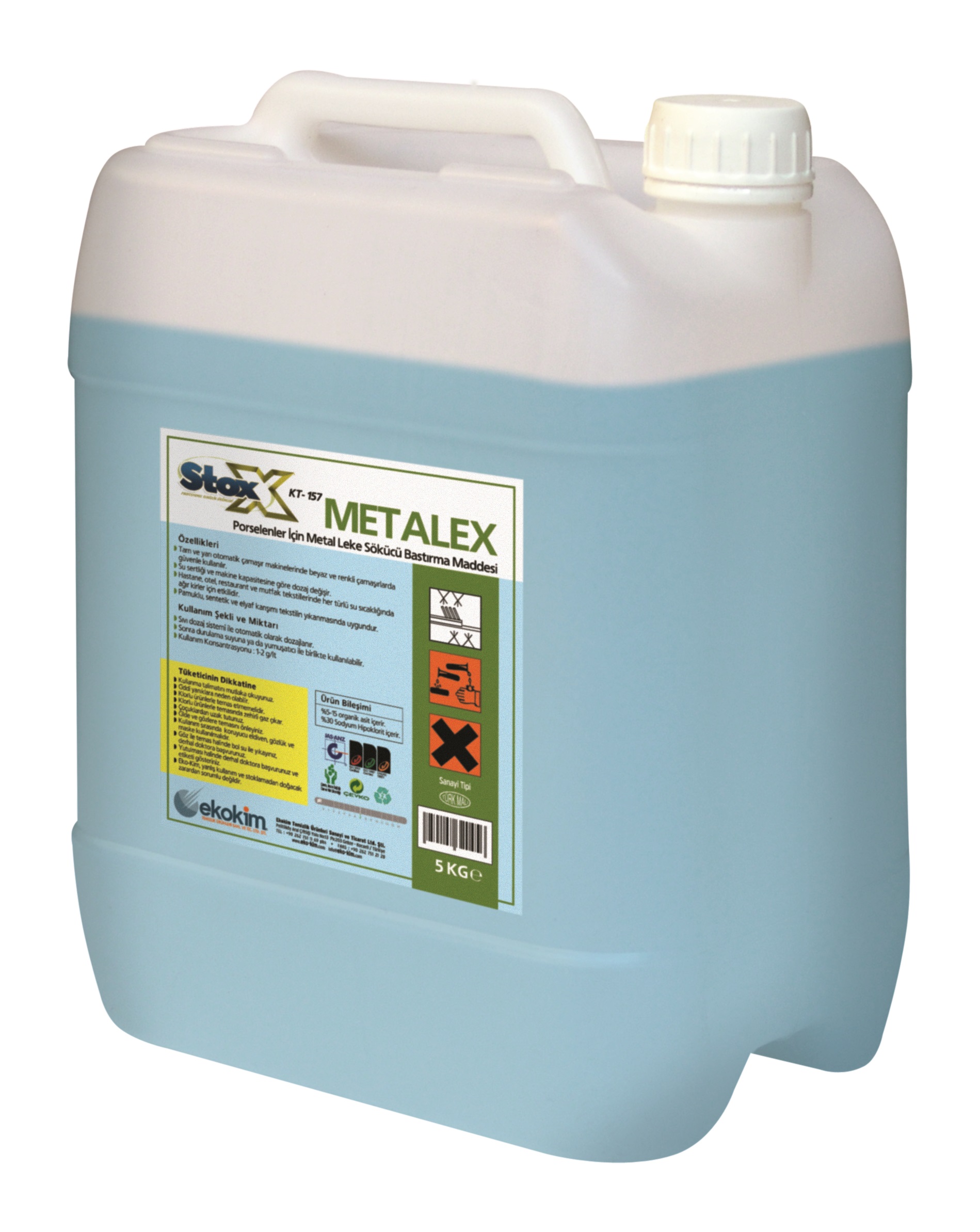 Stox Metalex Porselenler için Metal Leke Sökücü Bastırma Maddesi - 5 LT