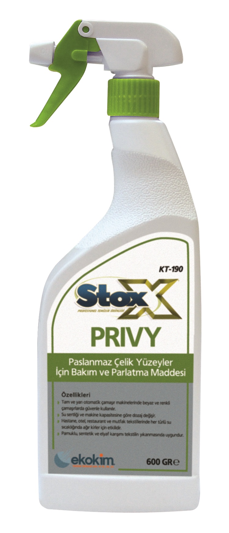 Stox Privy Paslanmaz Çelik Yüzeyler İçin Bakım ve Parlatma Maddesi - 600 ML