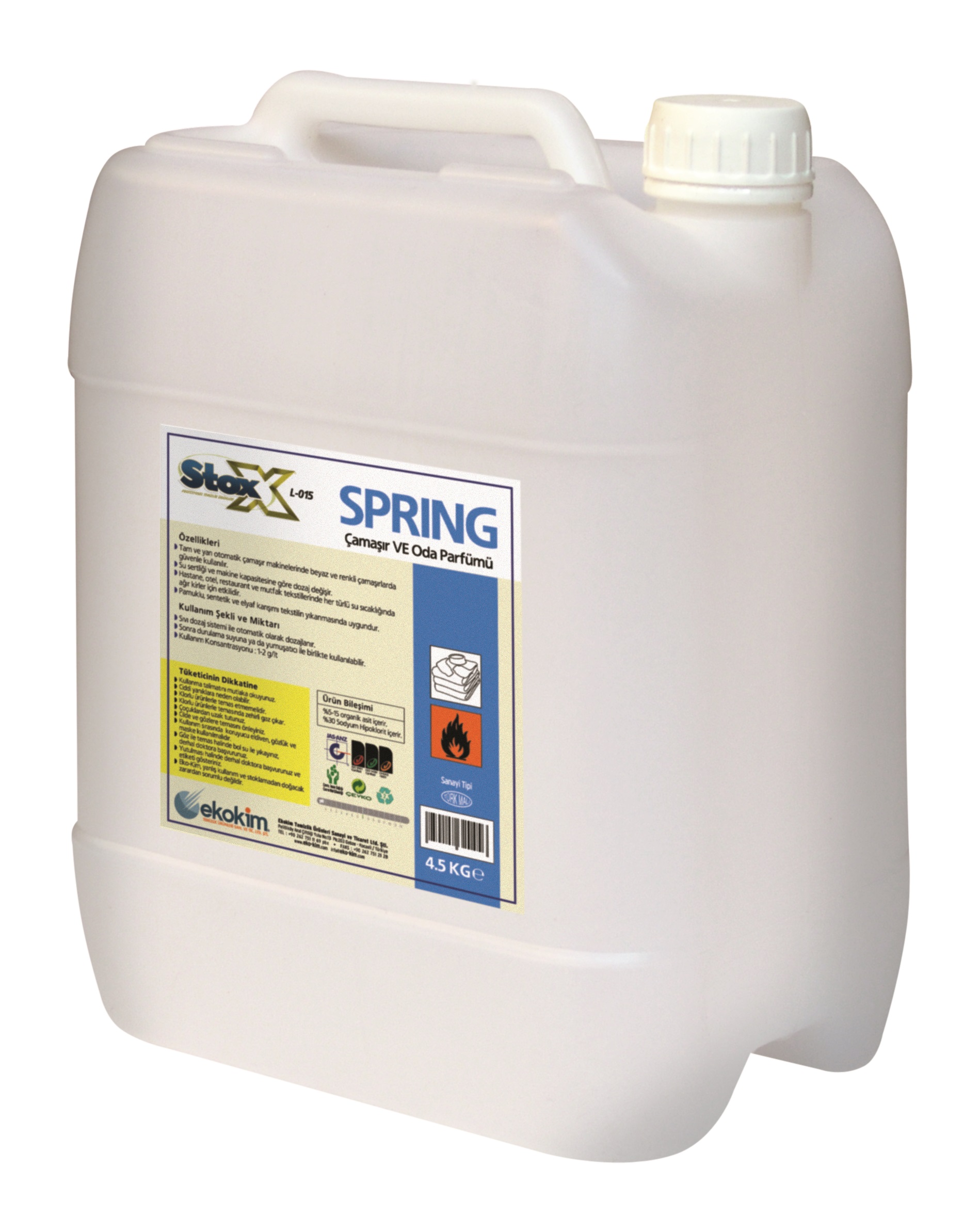 Stox Spring Alkol Bazlı Çamaşır ve Oda Parfümü - 5 LT