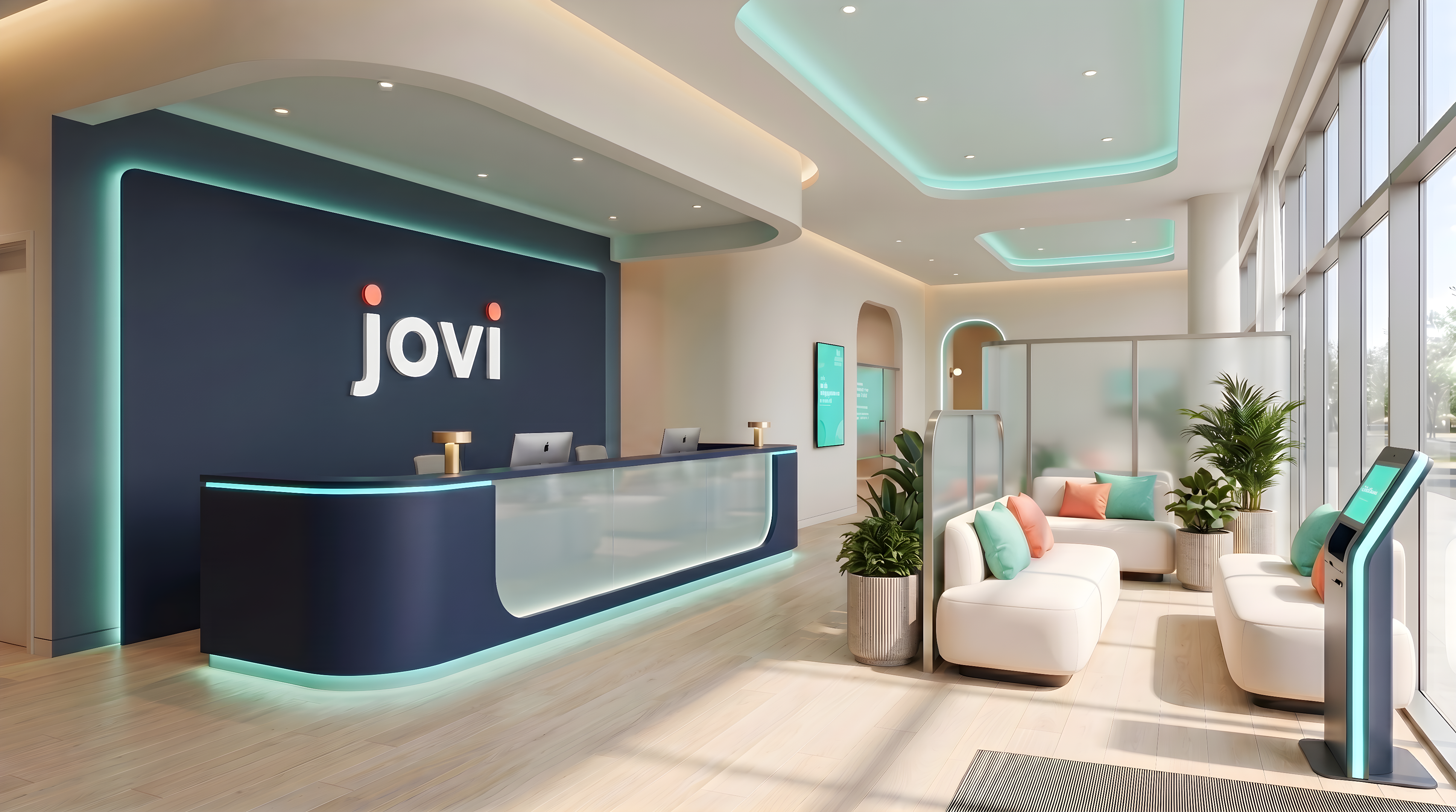 The welcoming lobby of a Jovi Clinic