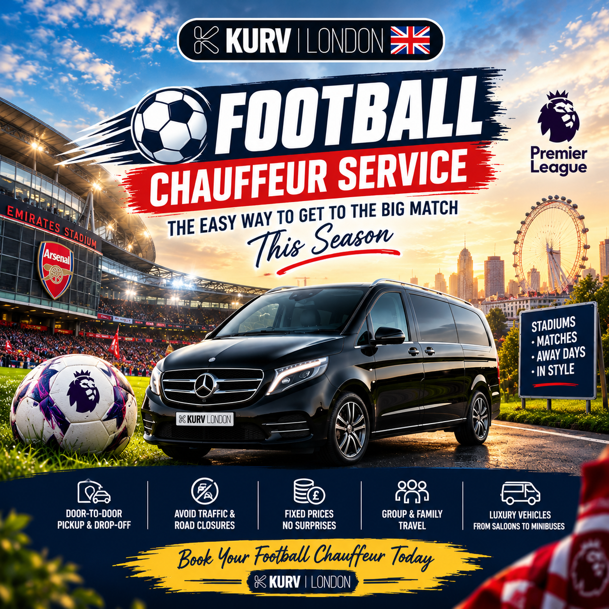 Football Chauffeur Service London 2026/27: Beat the Matchday Rush service thumbnail