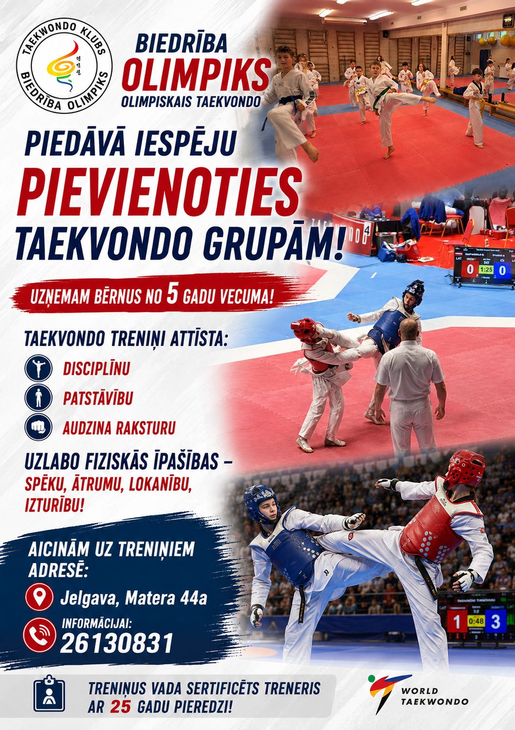 Taekvondo WT nodarbības