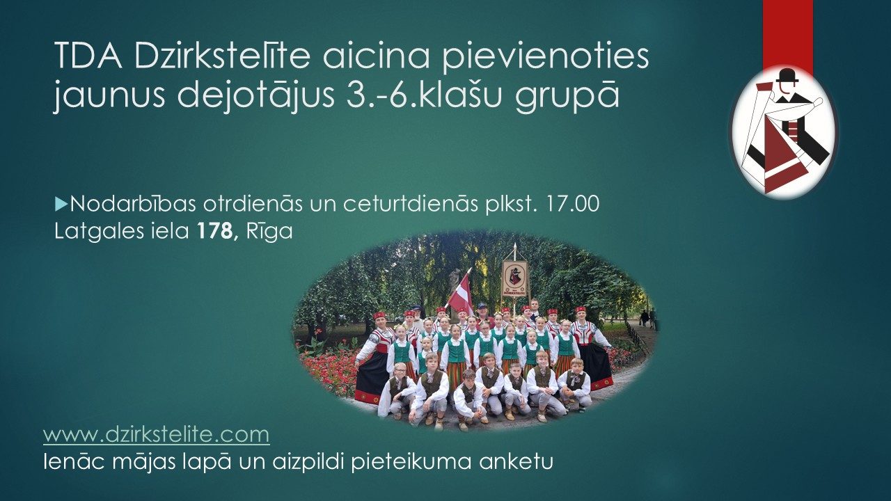 Tautas deju ansamblis Dzirkstelīte bērniem no 3 līdz 12 gadiem