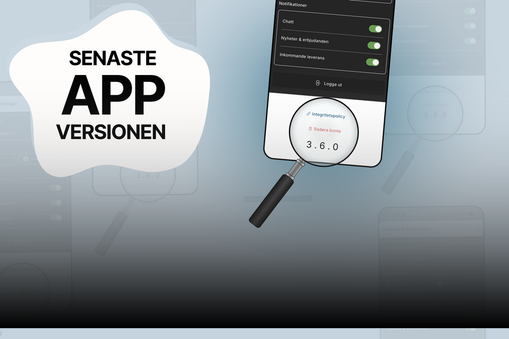 Uppdatera appen för senaste versionen