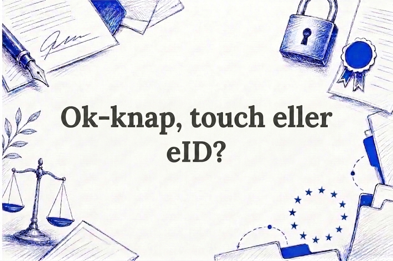 OK-knap, touch-underskrift eller eID: Hvad er den juridiske forskel?