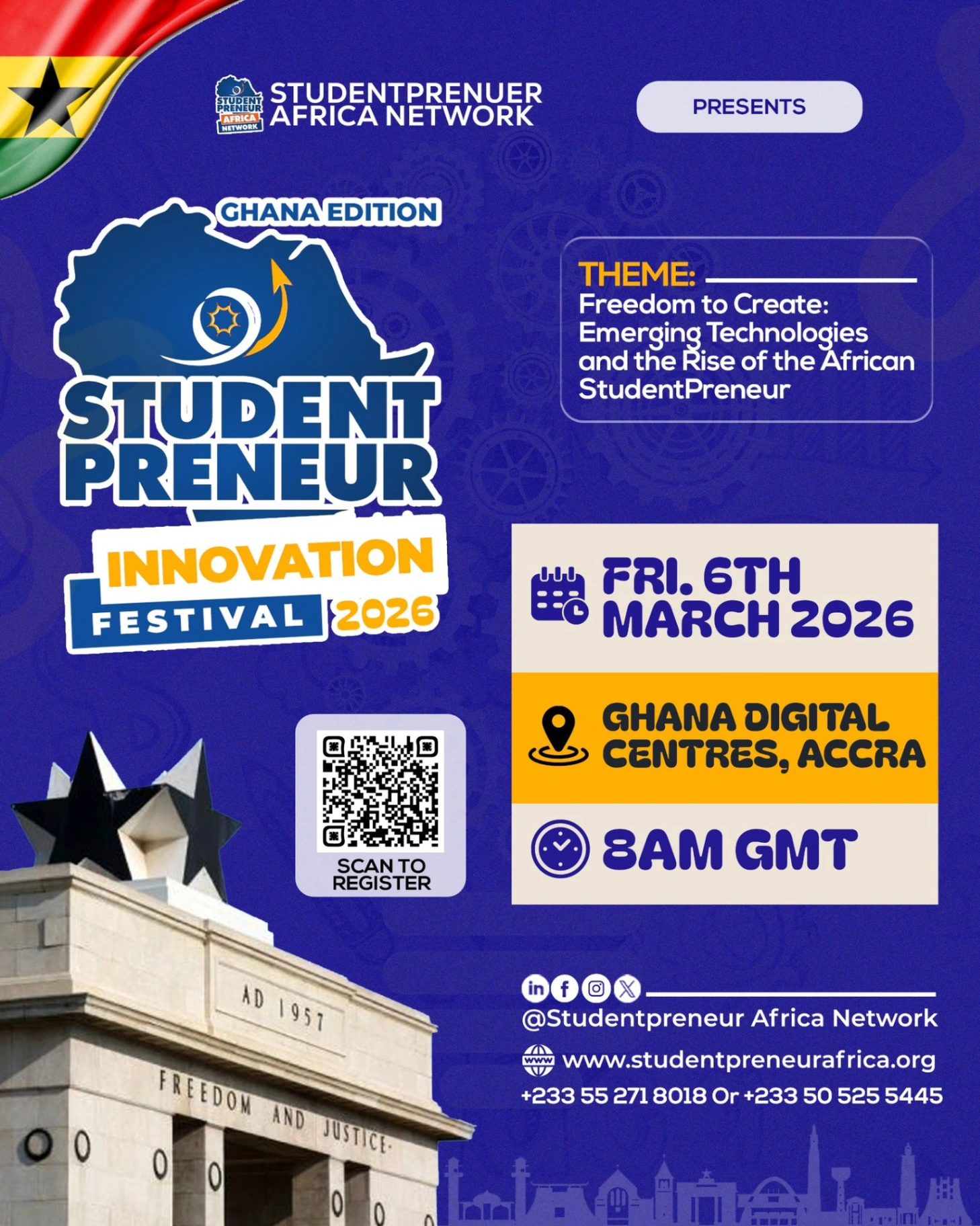 Studentpreneur Innovation Festival 2026 event poster