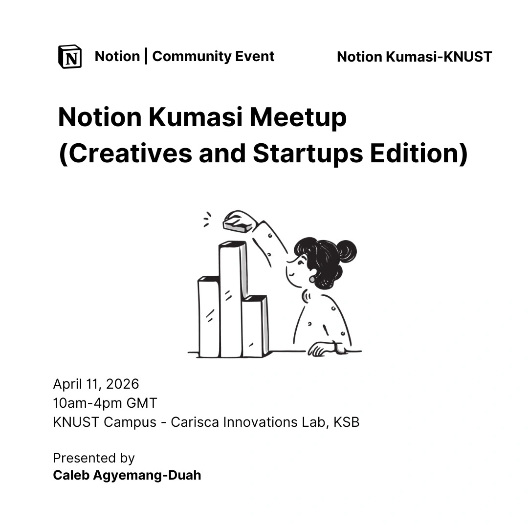 Notion Kumasi Meetup event poster