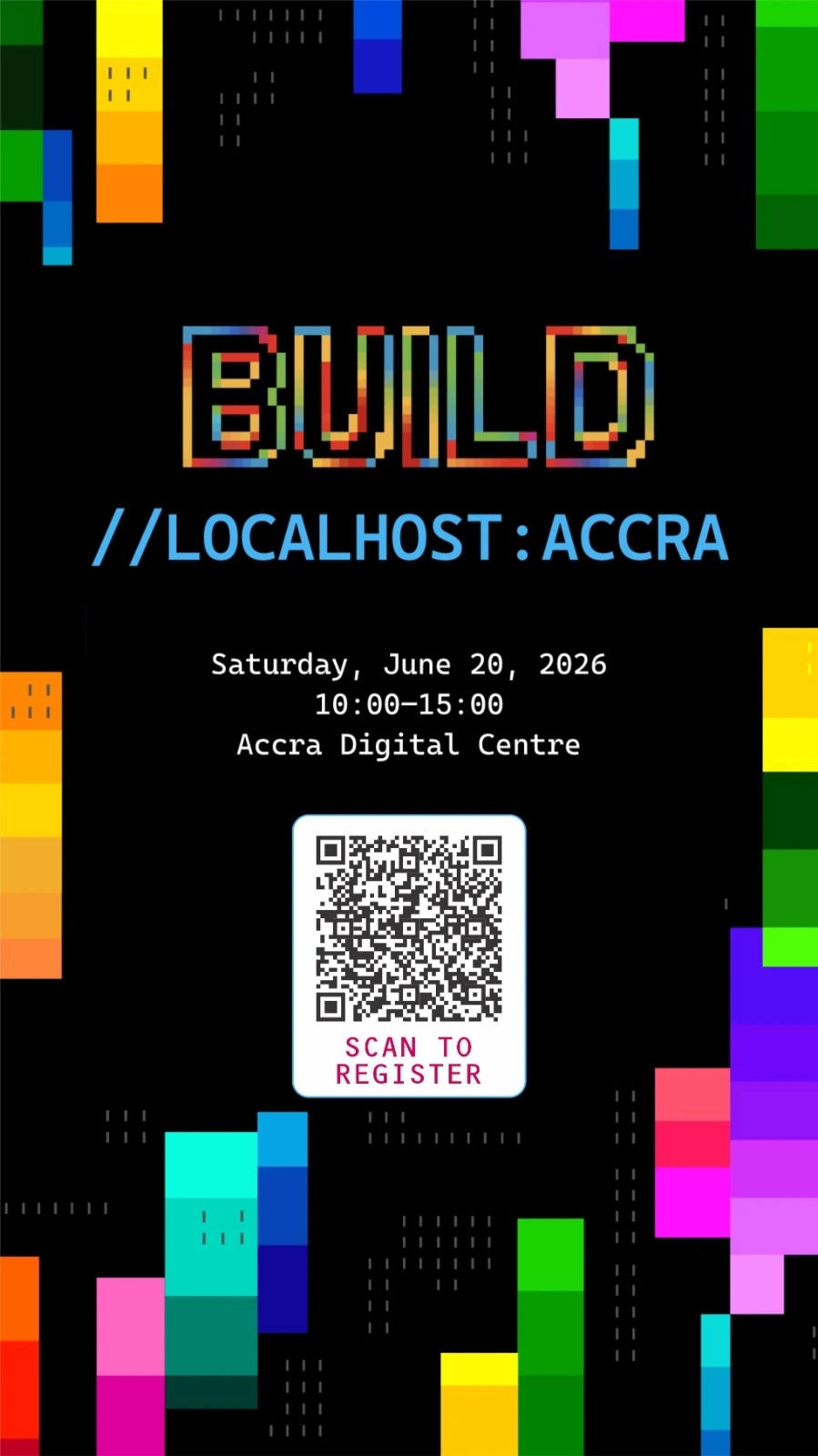BUILD LOCALHOST: ACCRA event poster