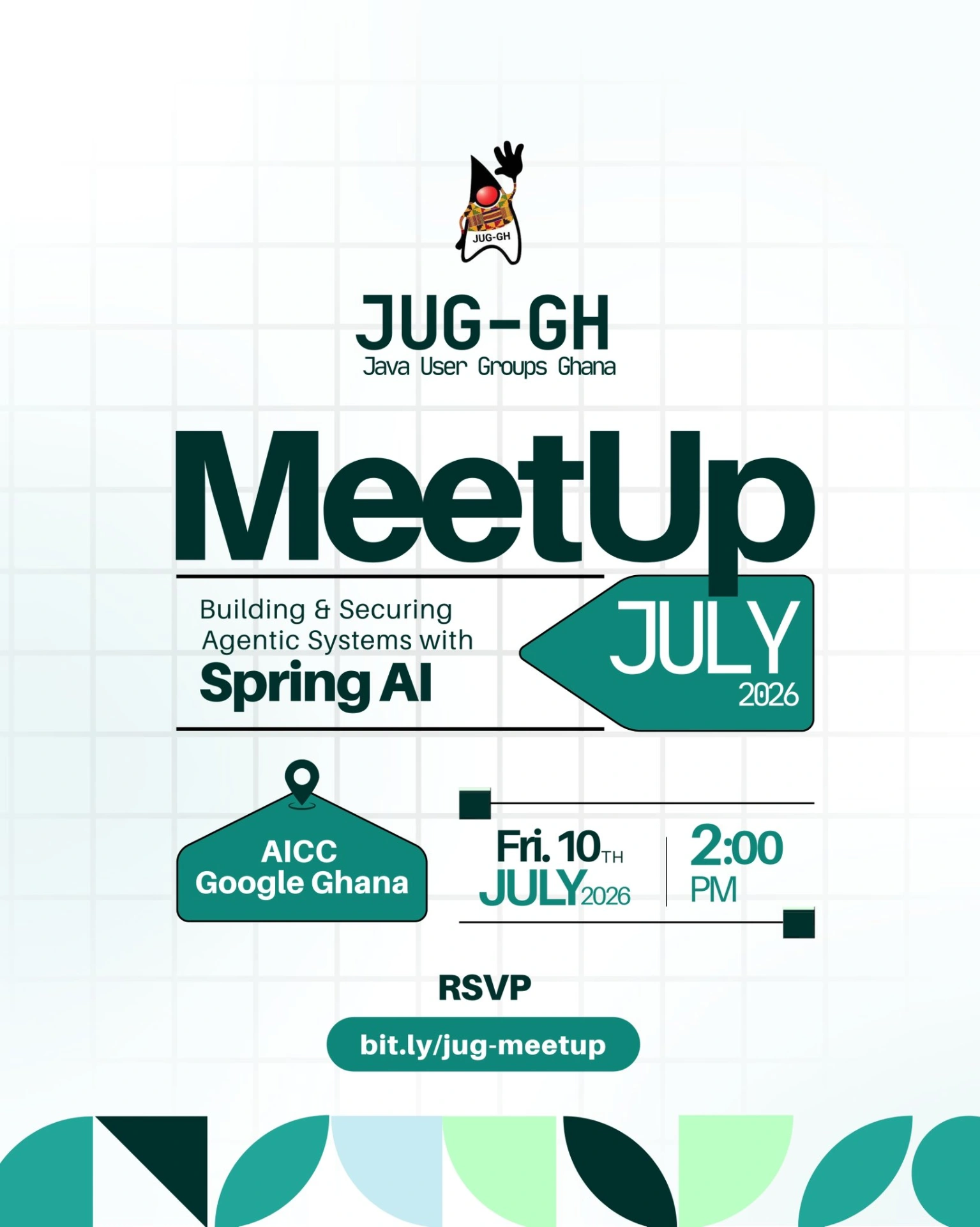 Java User Group Ghana - MeetUp event poster