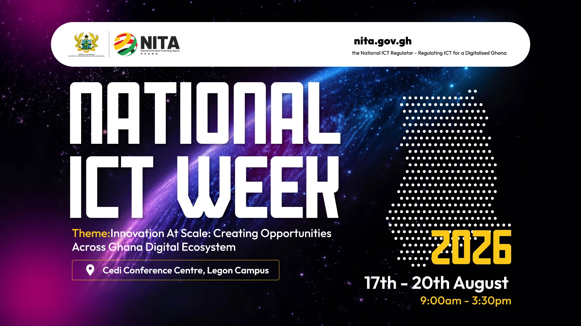 National ICT Week 2026 event poster