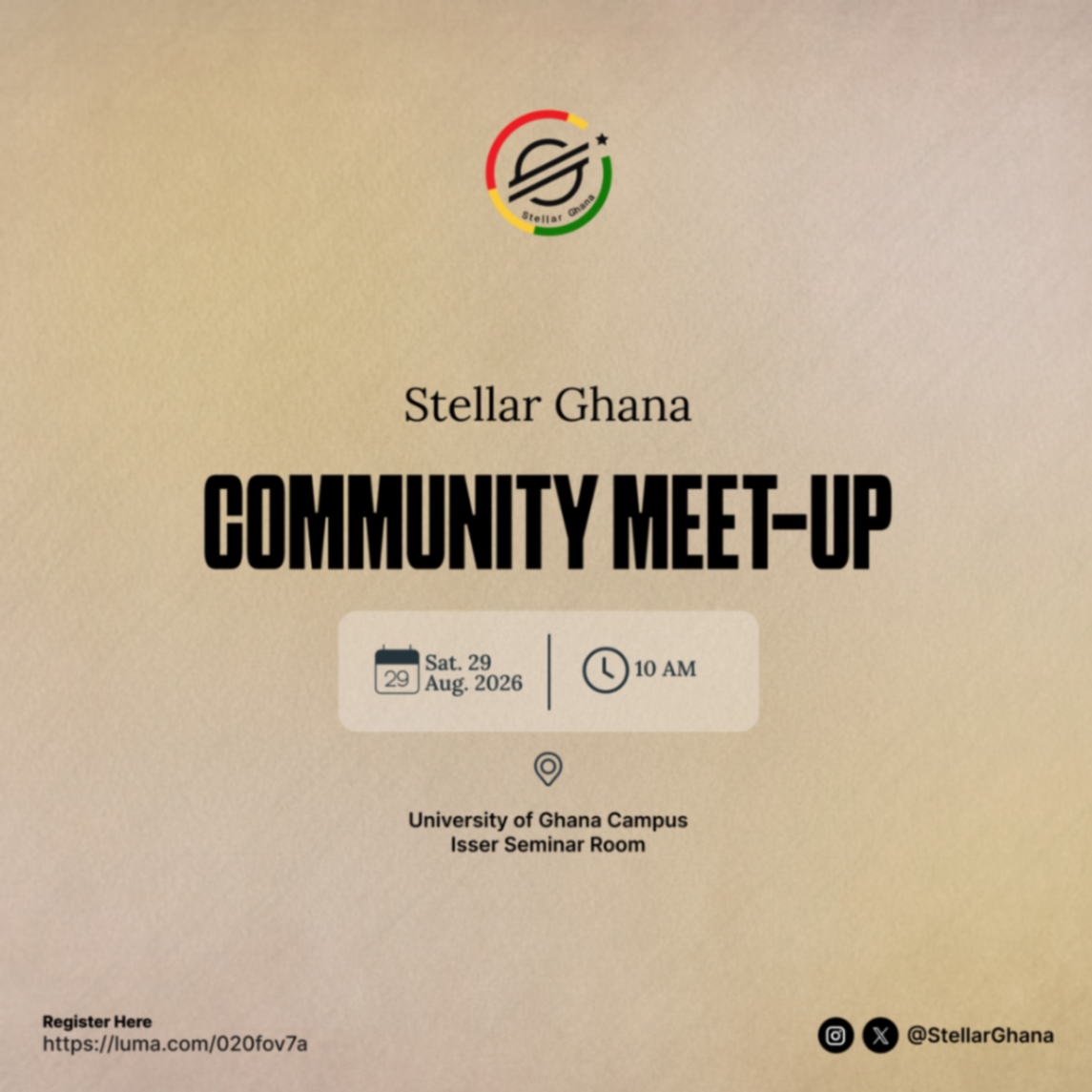 Stellar Ghana Meet-Up event poster