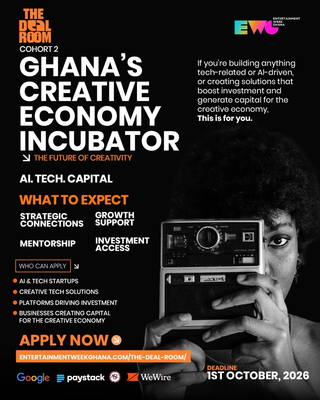 Ghana’s Creative Economy Incubator Cohort II event poster