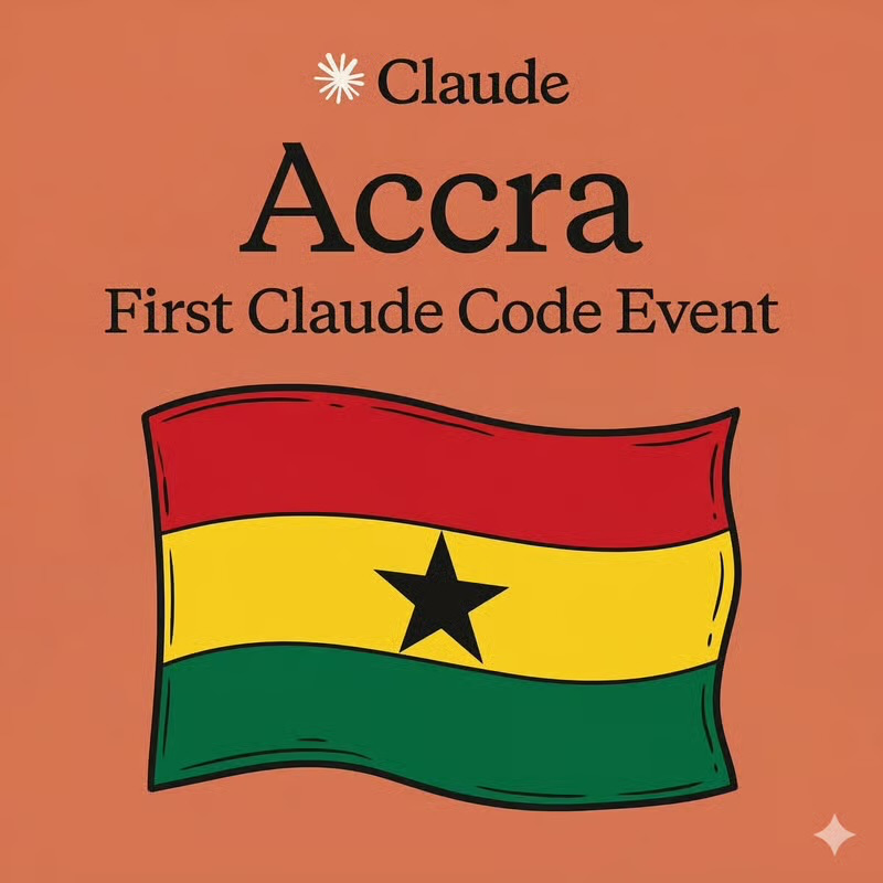 Accra claude code meetup event poster