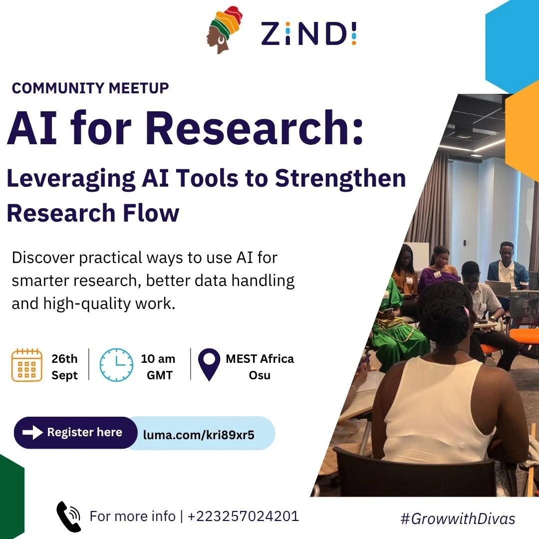 AI for Research: Leveraging AI Tools to Strengthen Research Flow event poster