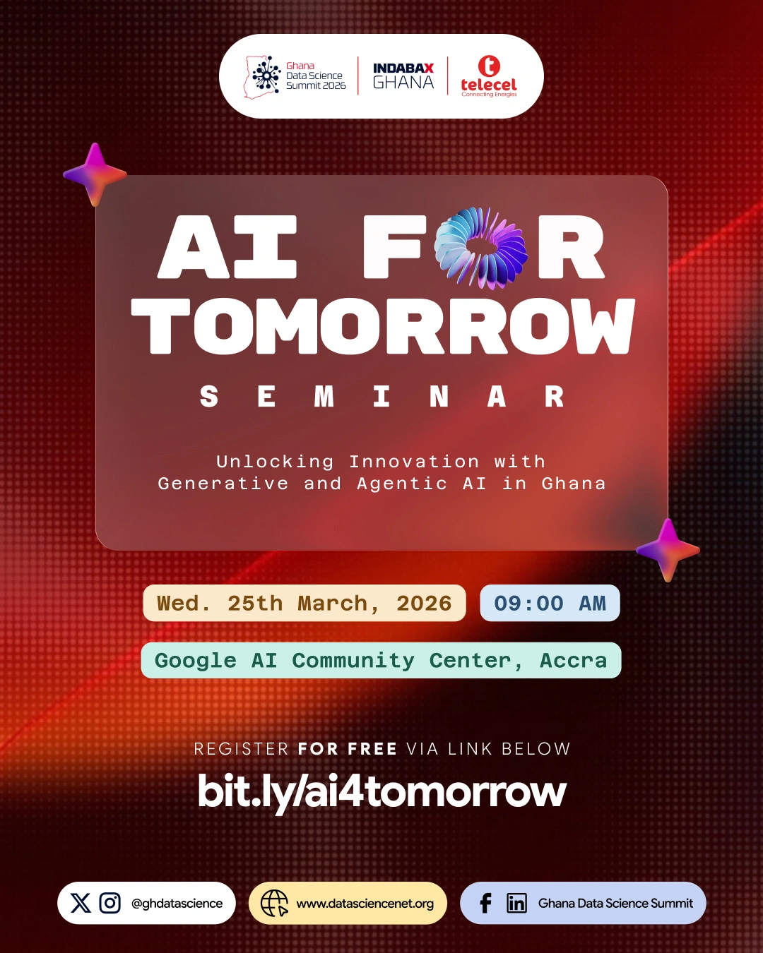 AI For Tomorrow Seminar event poster