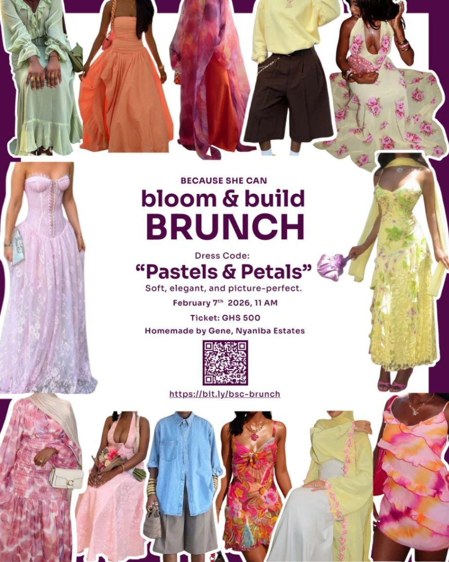 Bloom & Build Brunch event poster