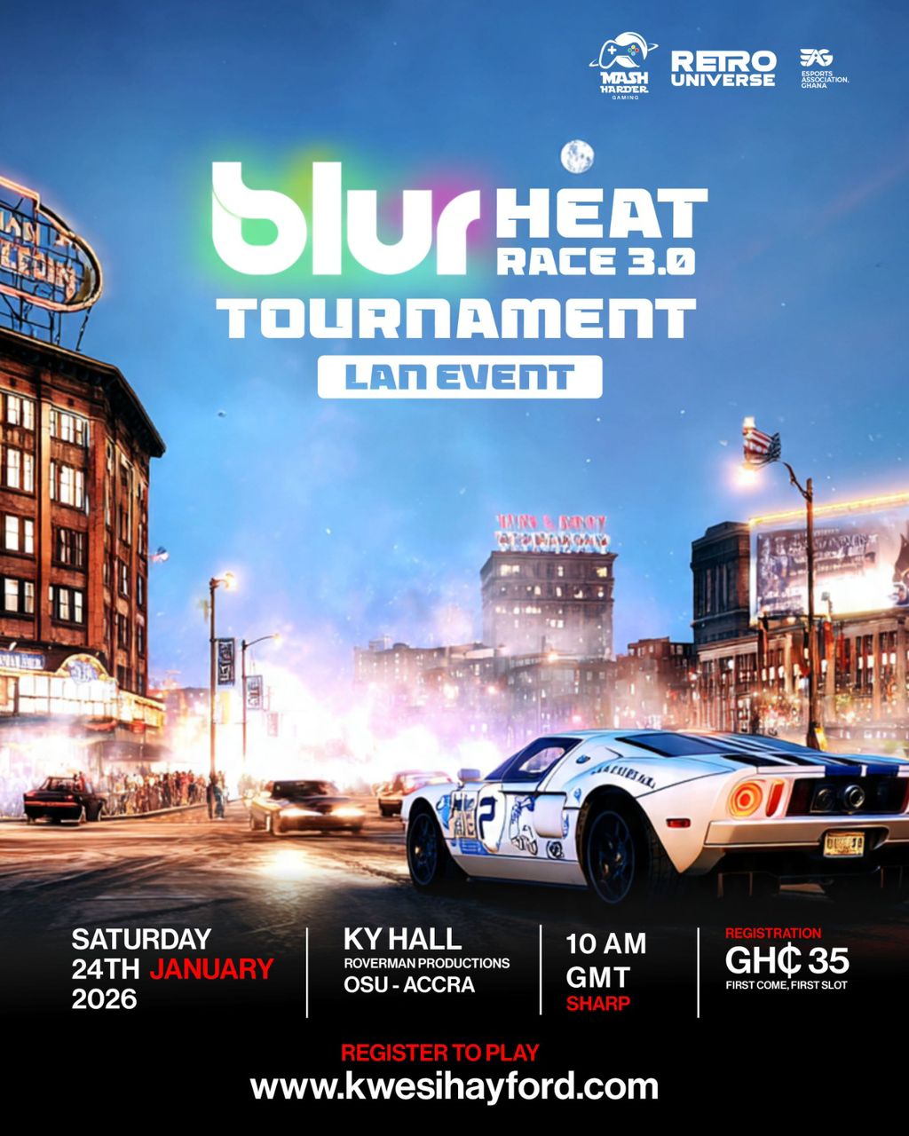 Blur Heat Race 3.0 event poster