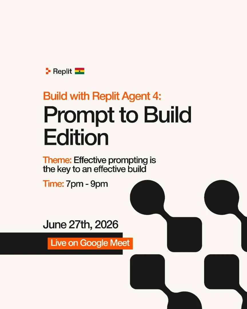 Build with Replit Agent 4: Prompt to Build Edition event poster