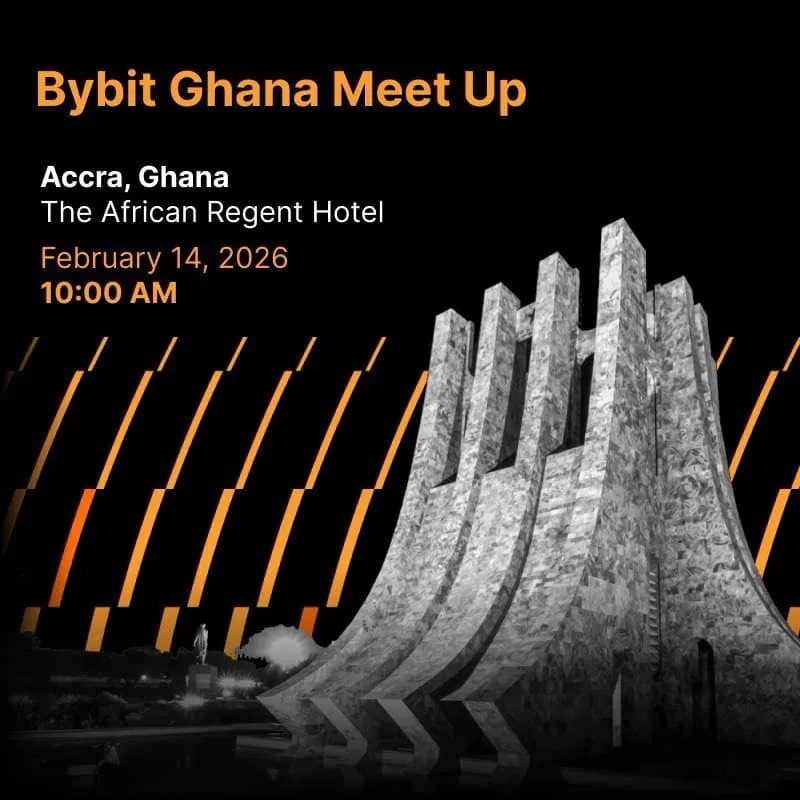 Bybit Ghana meet-up event poster