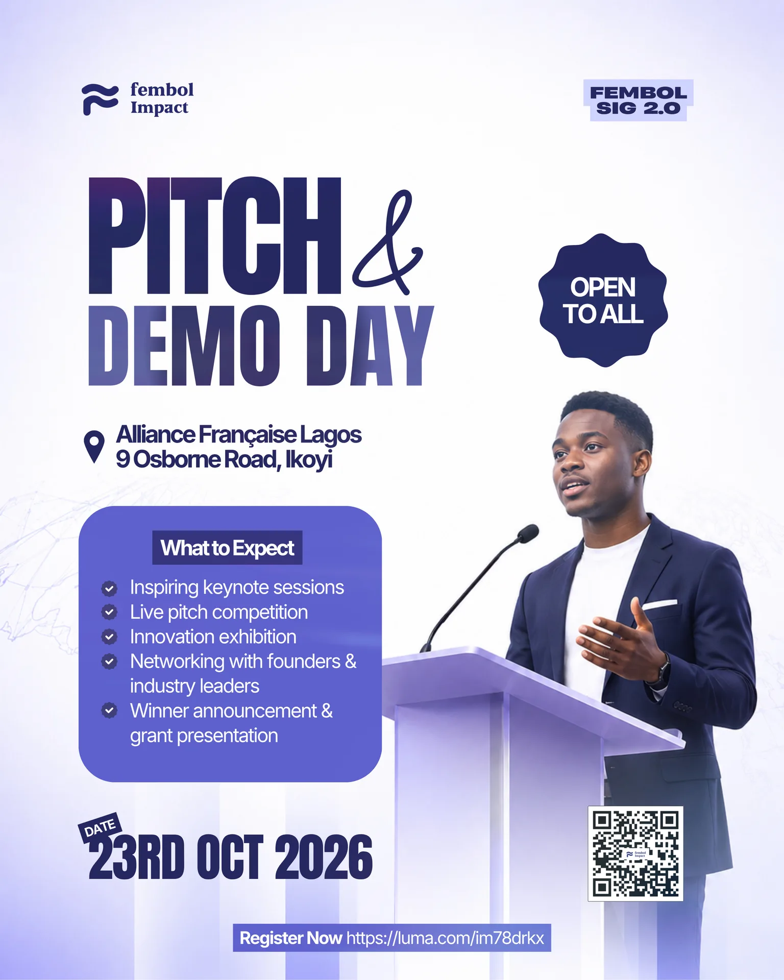 Fembol Student Innovation Conference event poster