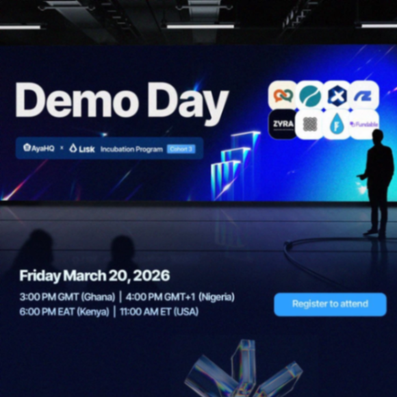 Founders Summit: Demo Day of the AyaHQ x Lisk Incubation Program (Cohort 3) event poster
