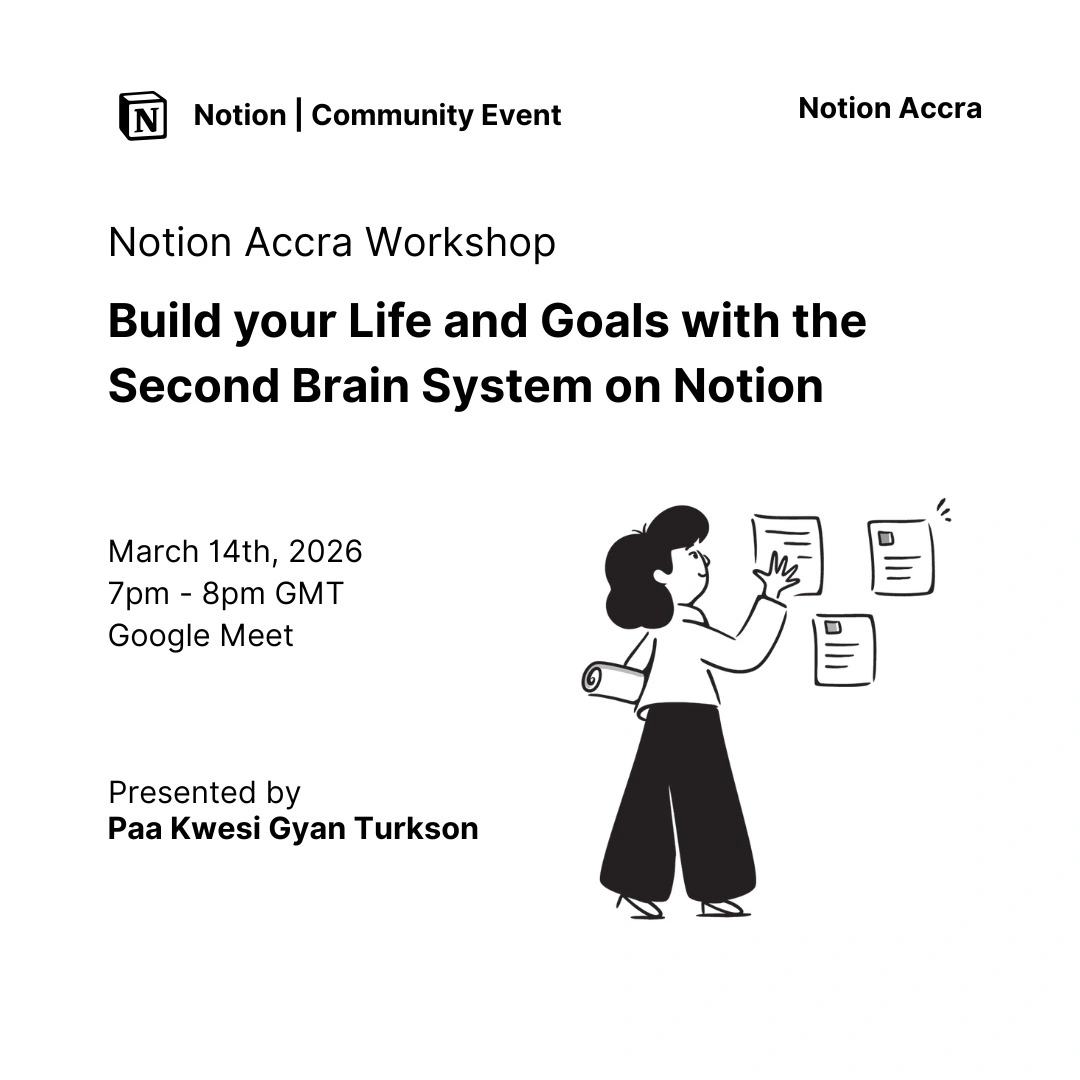 Notion Accra Workshop event poster
