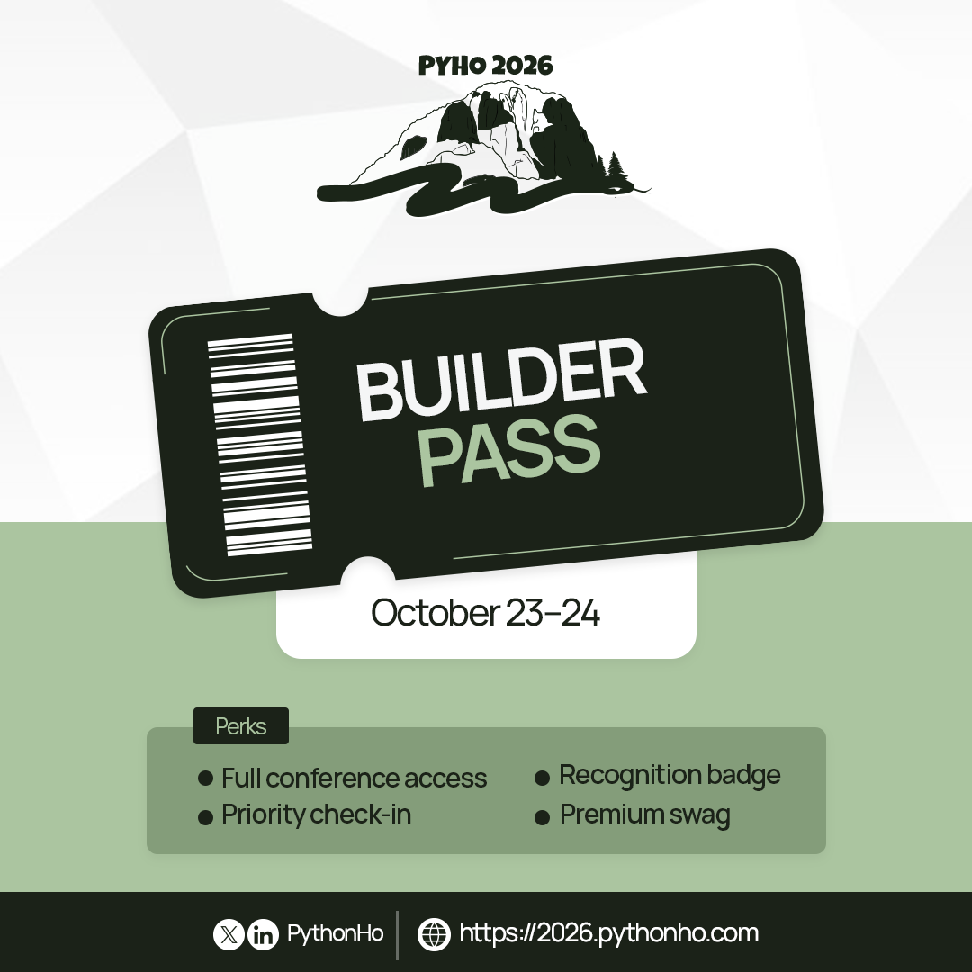 PyHo 2026 - Builders Conference event poster