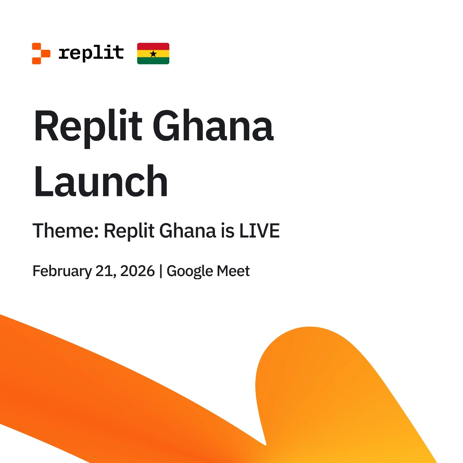 Replit Ghana Lanuch event poster