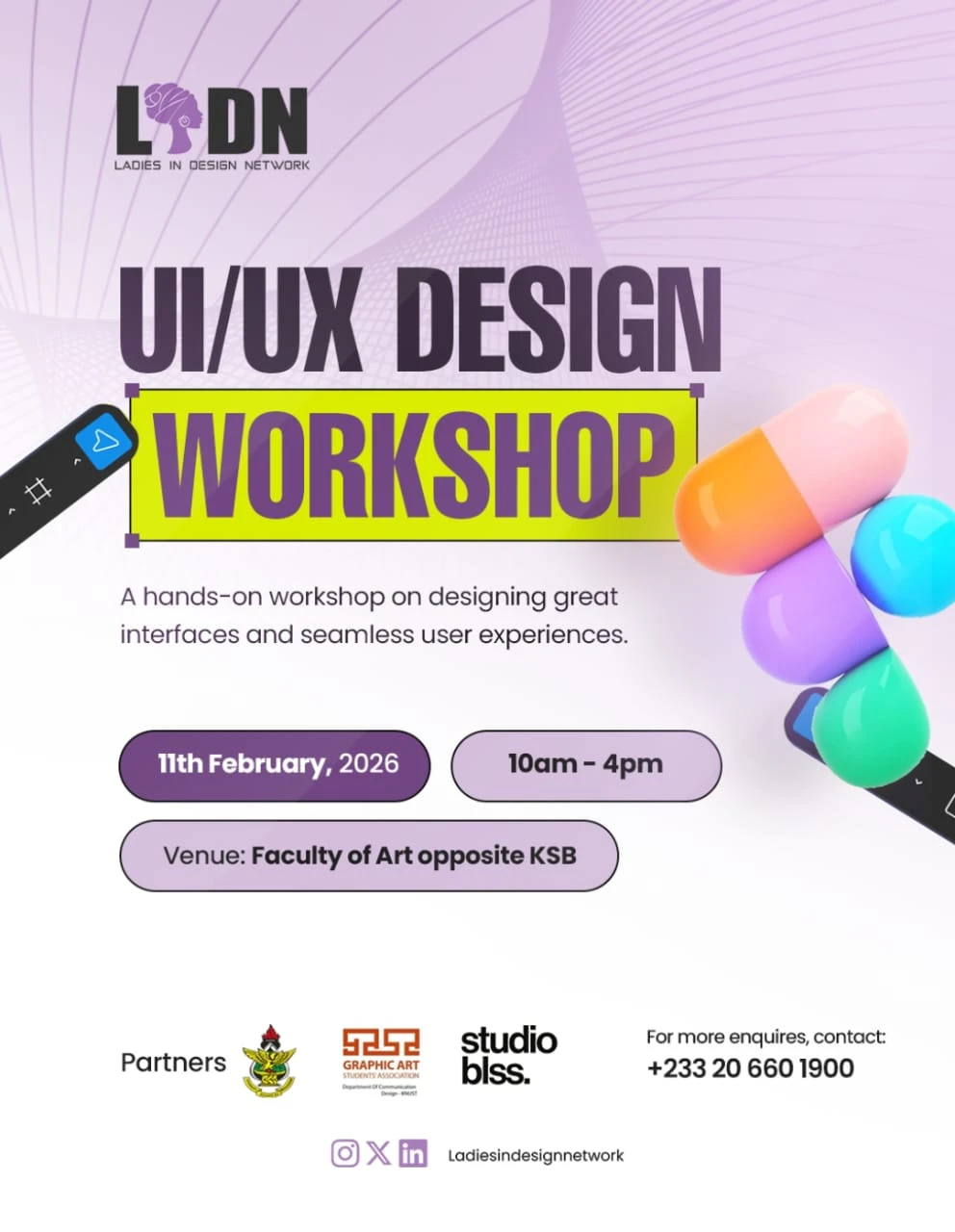 UI/UX Workshop event poster