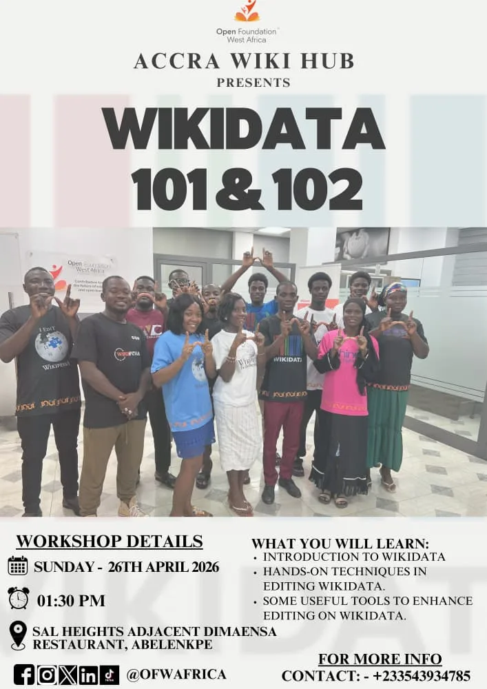 WIKIDATA 101 & 102 event poster