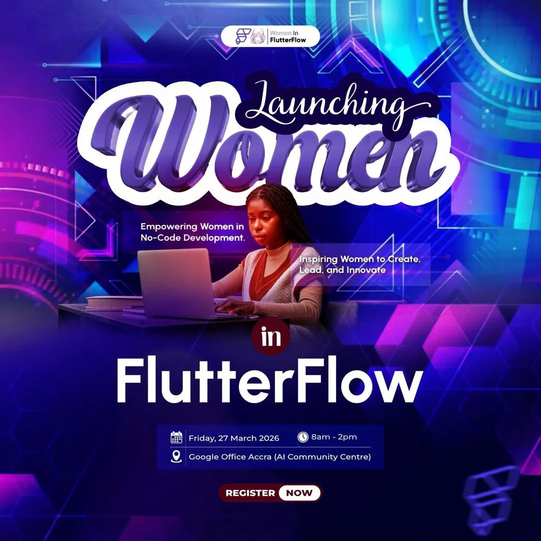 Women In FlutterFlow event poster