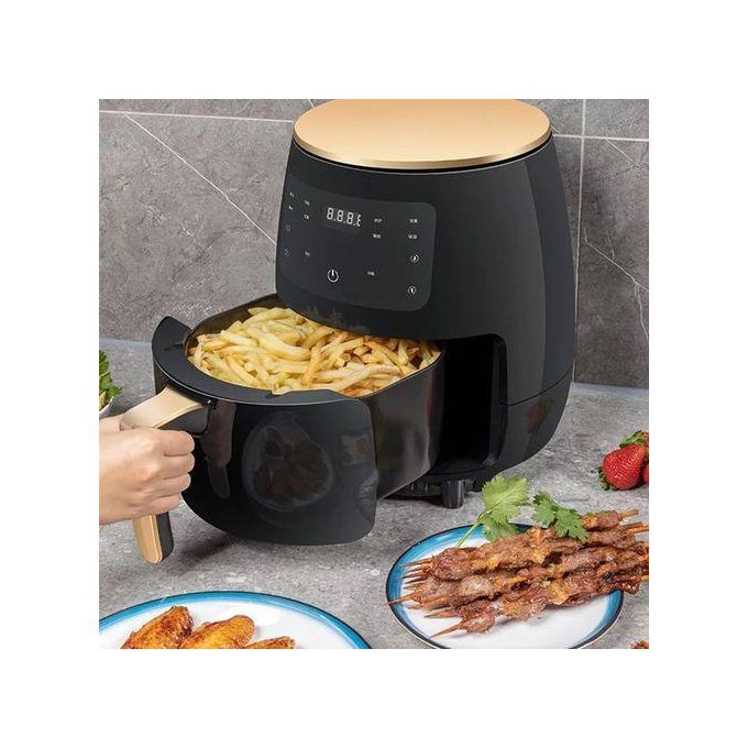 SILVER CREST High Quality Touch Screen Oil Free Large 6L Digital Control Air Fryer - Black  thumbnail 2