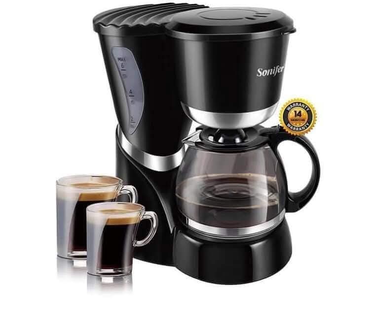  Drip Coffee Maker – 1.25L Glass Carafe, Black thumbnail 2