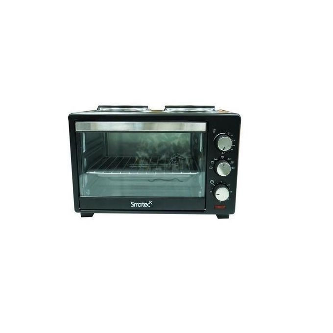 Smartec 38 Litres Oven With Two Hot Plates - Black  thumbnail 3