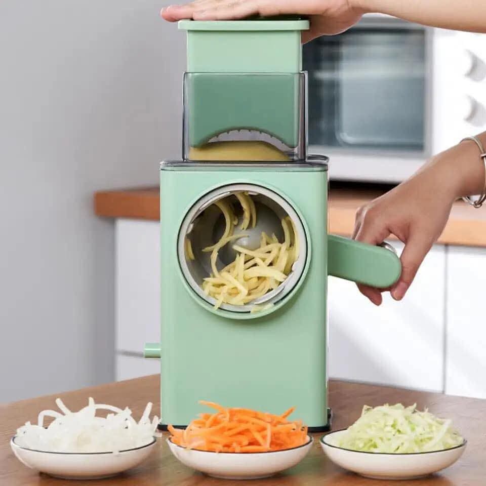 ORVICA Multi-Functional Rotary Drum Grater & Vegetable Slicer – Manual Hand Crank thumbnail 2