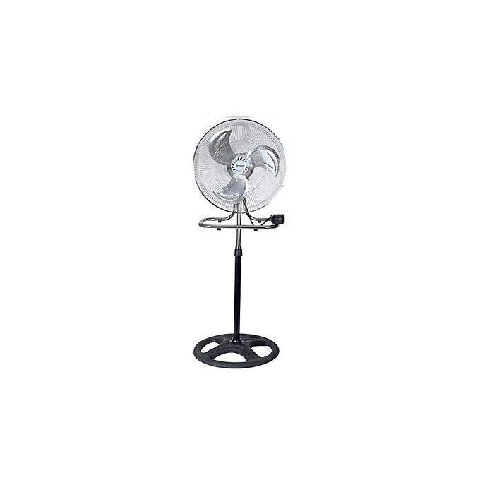 Classic Premium 18" Oscillating Adjustable Stand Fan - Grey, Black  thumbnail 3