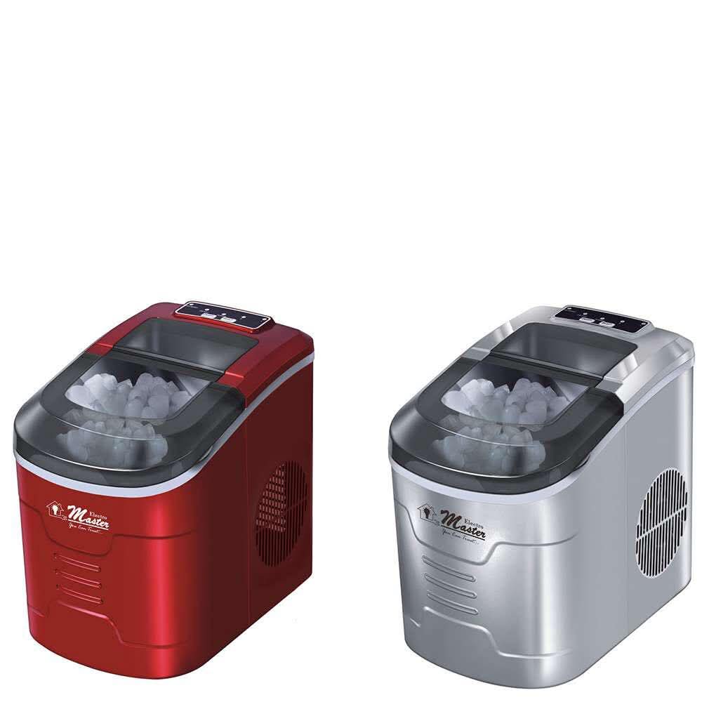 Kitchen Master Portable Countertop Ice Maker Machine – 12kg/Day – Red & Silver Options thumbnail 2