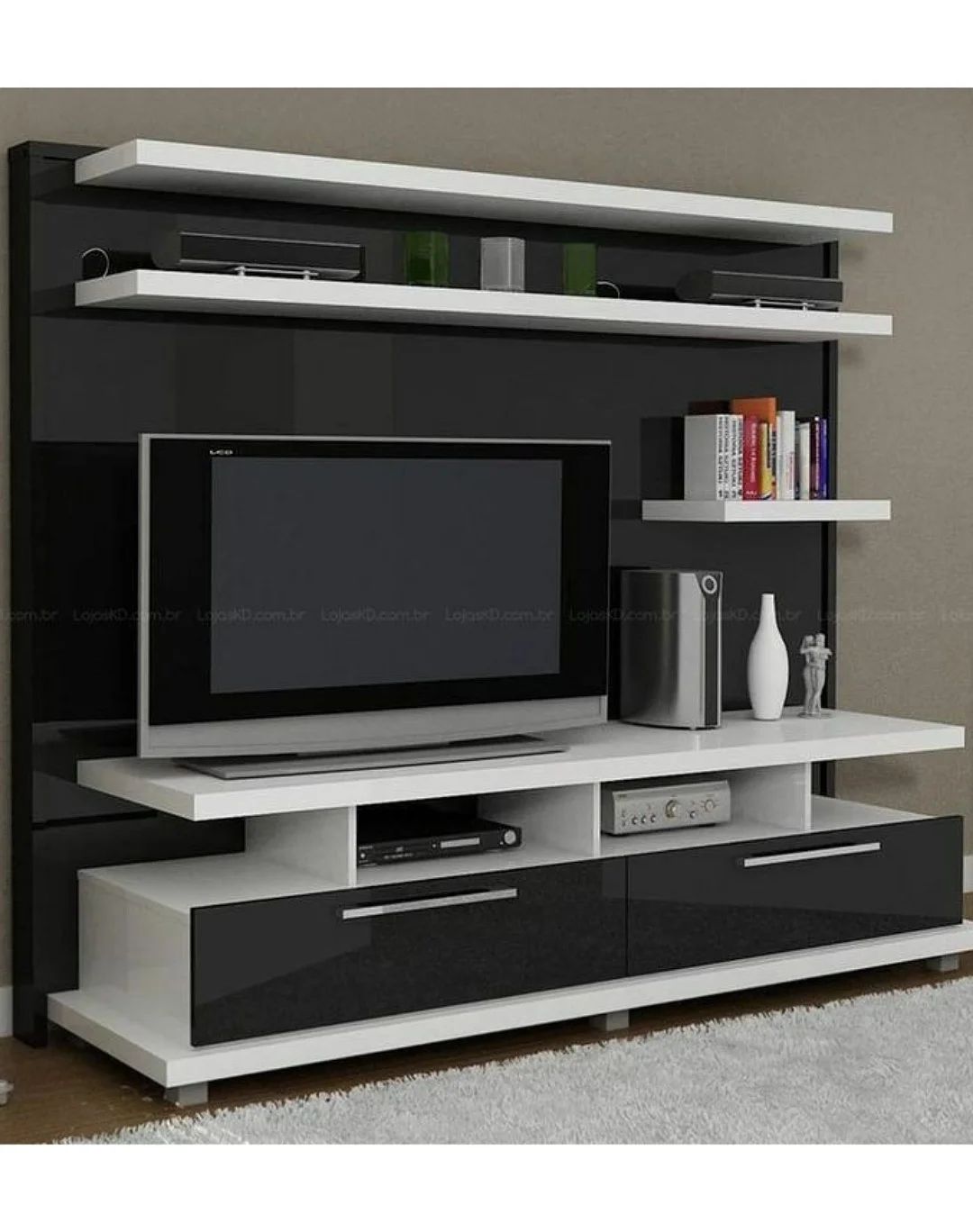 Zuna Black & white Wall unit