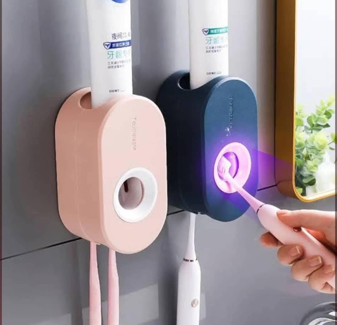  Automatic Toothpaste Dispenser with UV Toothbrush Sterilizer – Wall Mounted thumbnail 2