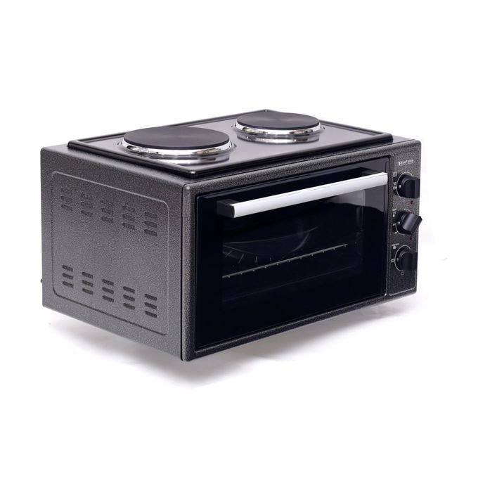 Blueflame 35 Liters Electric Mini Oven With Two Hot Plates / Hobs - Inox (5YRs WRTY)  thumbnail 2