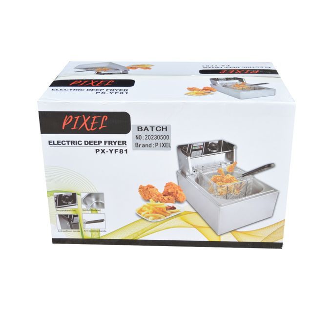 Pixel 6 Litres Commercial Deep Fryer Stainless Steel - Silver(1 YR WRTY)  thumbnail 4