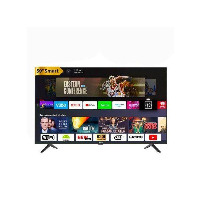 Hikers 50'' Inch Android Smart Frameless 4K LED TV ( Free To Air) - Black 