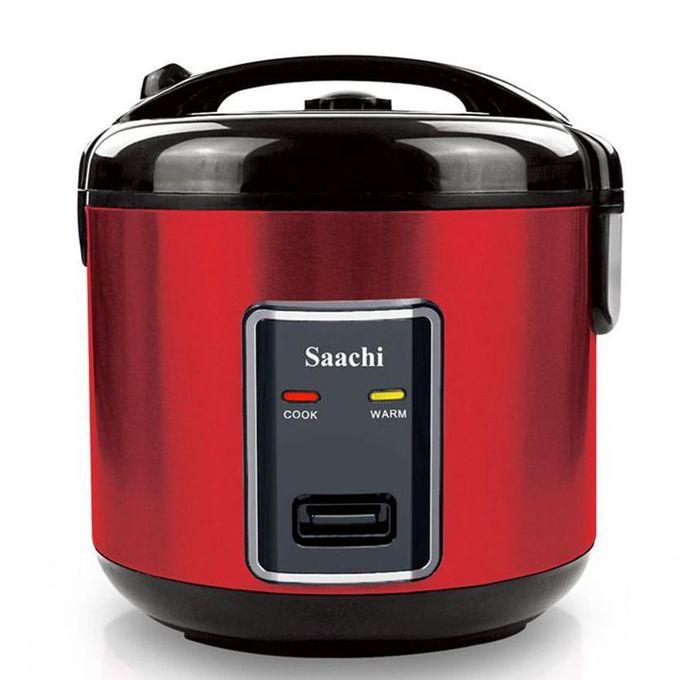 Saachi Electric Rice Cooker With Steam Basket To Cook Vegetables-Red/Black